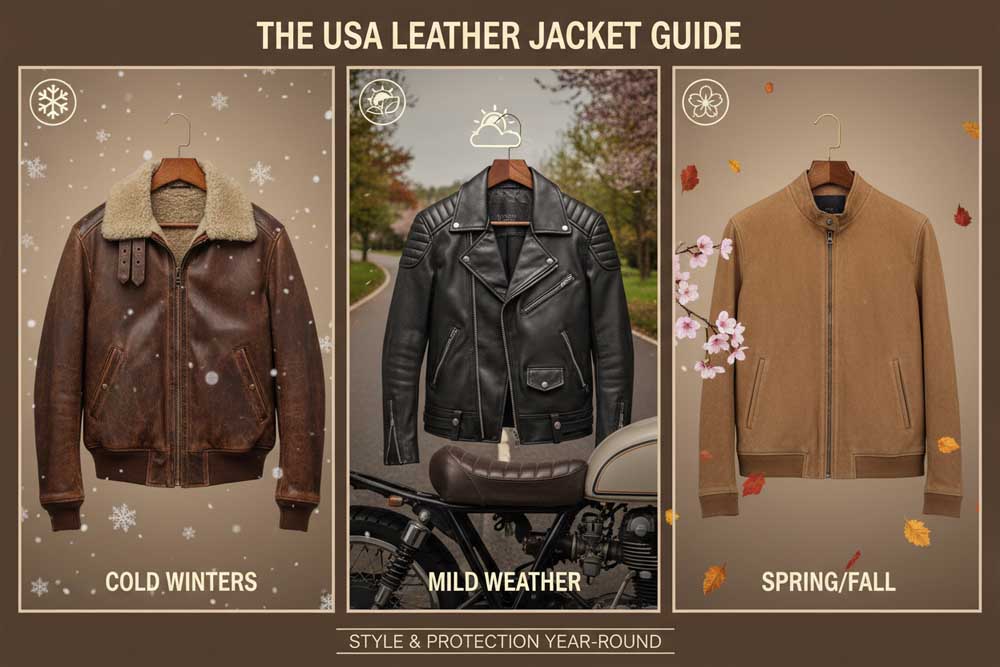 A Complete Guide to Choosing the Perfect Leather Jacket for USA Weather
